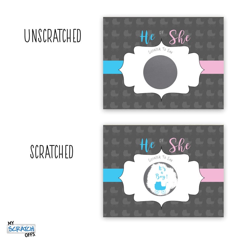My Scratch Offs Its a Boy Baby Carriage Gender Reveal Party Scratch Off Scratcher Lottery Tickets Cards Family Friends 25 pack - Image 4